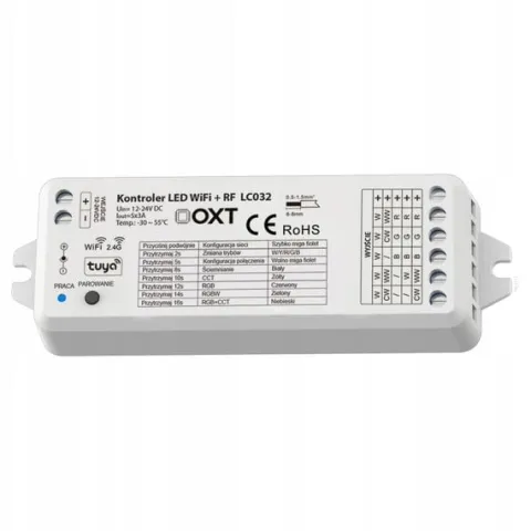 Kontroler LED RGBW+CCT WIFI + RF SD TUYA OXT