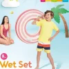Koło dmuchane do pływania z uchwytem 91 cm INTEX 59256 różowo-białe