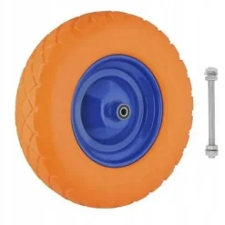 KOŁO DO TACZKI PEŁNE PIANKOWE 400-8 400/8 400x8 PU Z OŚKĄ BEZDĘTKOWE