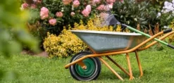 KOŁO KÓŁKO DO TACZKI TACZEK MOCNE Z DĘTKĄ POMPOWANE 4.80/4.00-8 + OŚKA