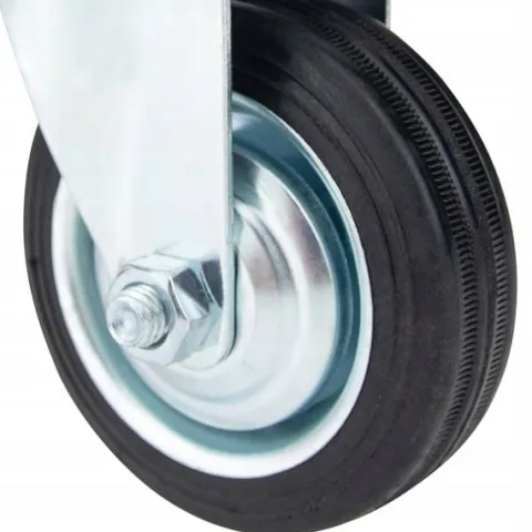 Koło Kółko Do Wózka Obrotowe Skrętne Gumowe 3" 75mm Na Płytce
