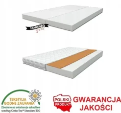 Łóżko podwójne dziecięce BELLA2 160x70 wysuwane białe