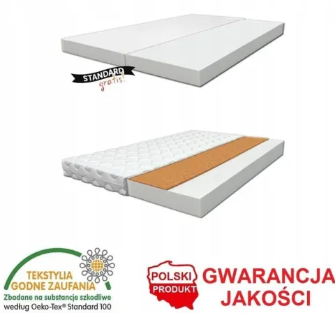 Łóżko podwójne dziecięce BELLA2 160x70 wysuwane białe