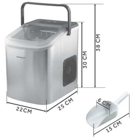 Kostkarka do lodu 1.1L/12kg Berdsen BD-420 srebrna