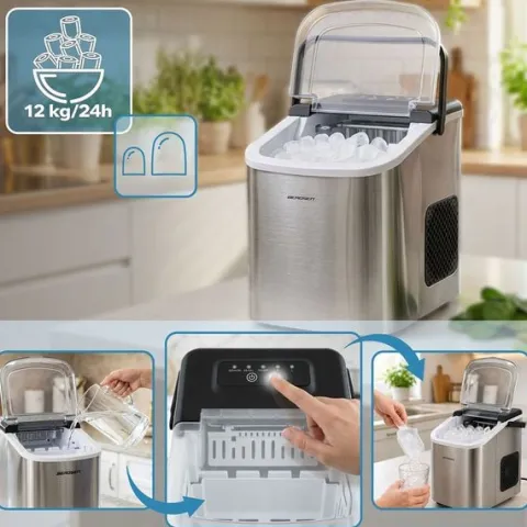 Kostkarka do lodu 1.1L/12kg Berdsen BD-420 srebrna