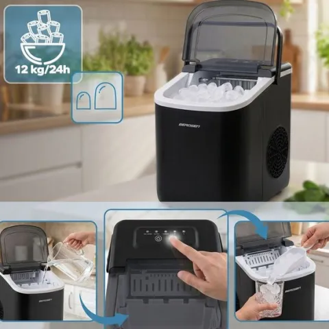 Kostkarka do lodu 1.1L/12kg Berdsen BD-420 czarna