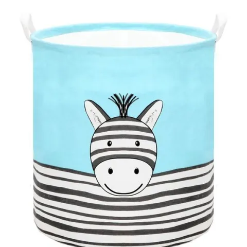 Kosz do przechowywania zabawek i ubrań pojemnik z uszami zebra