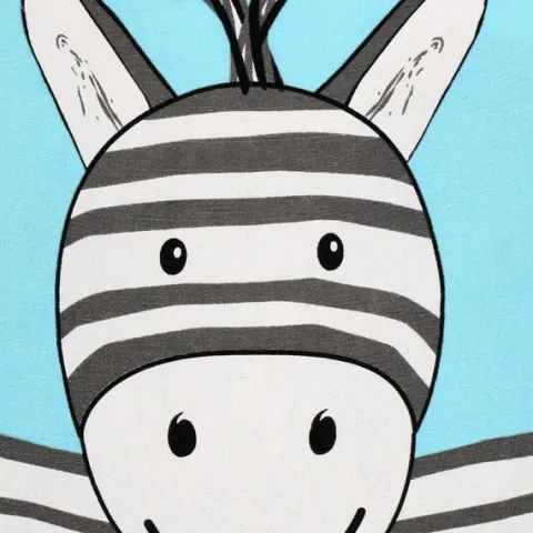 Kosz do przechowywania zabawek i ubrań pojemnik z uszami zebra