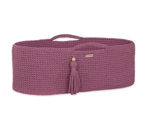 Kosz Mojżesza BOHO bawełniany Handmade z materacykiem - blossom