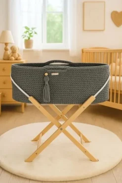 Kosz Mojżesza BOHO Handmade ze stojakiem - laurel