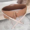 Kosz Mojżesza BOHO Handmade ze stojakiem - caramel
