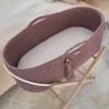Kosz Mojżesza BOHO Handmade ze stojakiem - mauve