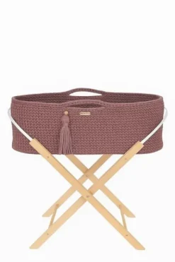 Kosz Mojżesza BOHO Handmade ze stojakiem - mauve