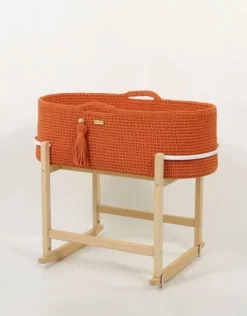 Kosz Mojżesza BOHO Handmade z kołyską - terracotta