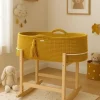 Kosz Mojżesza BOHO Handmade z kołyską - musztardowy