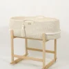 Kosz Mojżesza BOHO Handmade z kołyską - śmietanka