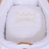 Kosz Mojżesza wiklinowy z baldachimem- Little Prince niebieski