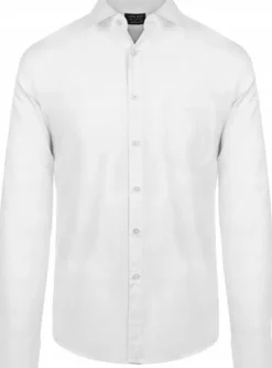 KOSZULA BIAŁA ELEGANCKA KLASYCZNA - BAWEŁNA 41/42