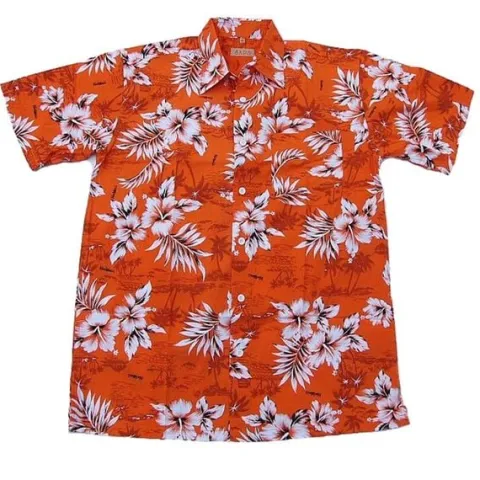 KOSZULA HAWAJSKA T-SHIRT HAWAJSKI KWIATY PAPUGI L