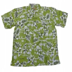 KOSZULA HAWAJSKA T-SHIRT HAWAJSKI KWIATY PAPUGI M