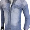 Koszula męska jeans slim fit EN223 r. M
