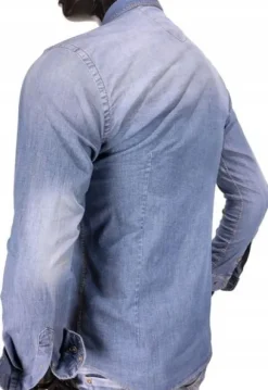 Koszula męska jeans slim fit EN223 r. M