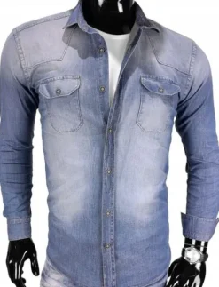 Koszula męska jeans slim fit EN223 r. M