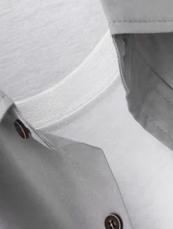 KOSZULA MĘSKA Z KRÓTKIM RĘKAWEM Z NASZYWKĄ SZARA CASUAL SHEIN XL