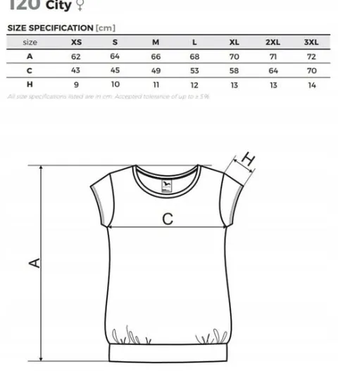 Koszulka bluzka damska t-shirt CITY czarny XL