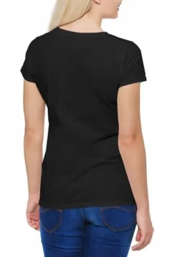 KOSZULKA DAMSKA TOMMY NEW YORK Z NADRUKIEM NAPISEM CZARNA BLUZKA T-SHIRT