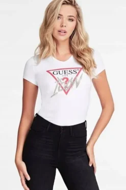 Koszulka damska, t-shirt - GUESS - Icon - rozm. XS