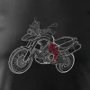 Koszulka motocyklowa z motocyklem na motor BMW GS 800 ADVENTURE męska czarna REGULAR M