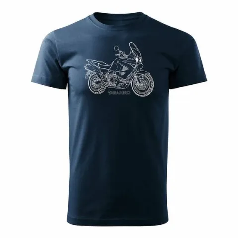 Koszulka motocyklowa z motocyklem Honda Varadero męska granatowa REGULAR S