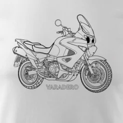 Koszulka motocyklowa z motocyklem Honda Varadero męska biały REGULAR S