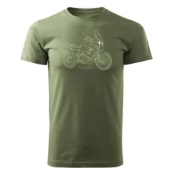 Koszulka motocyklowa z motocyklem Honda Varadero męska khaki REGULAR M