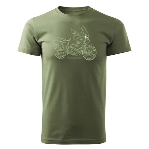Koszulka motocyklowa z motocyklem Honda Varadero męska khaki REGULAR M