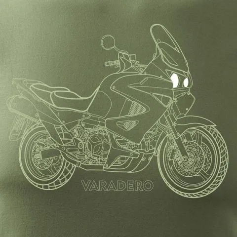 Koszulka motocyklowa z motocyklem Honda Varadero męska khaki REGULAR M