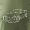 Koszulka motoryzacyjna z Fordem Mustangiem Ford Mustang Shelby GT F35 męska khaki REGULAR S