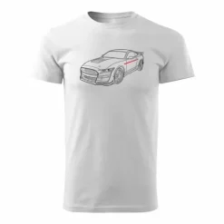 Koszulka motoryzacyjna z Fordem Mustangiem Ford Mustang Shelby GT F35 męska biała REGULAR M
