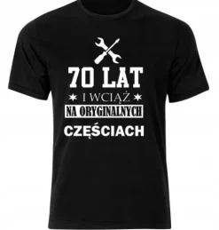 Koszulka męska czarna na 70 -te urodziny 70 lat