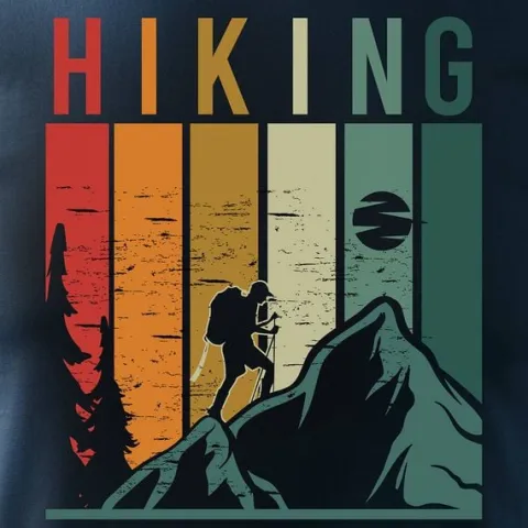 Koszulka outdoor w góry dla turysty namiot Tatry trekkingowa męska granatowa REGULAR L