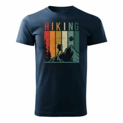 Koszulka outdoor w góry dla turysty namiot Tatry trekkingowa męska granatowa REGULAR L