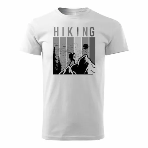 Koszulka outdoor w góry dla turysty namiot Tatry trekkingowa męska biała REGULAR S