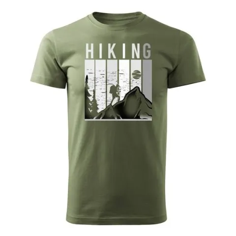 Koszulka outdoor w góry dla turysty namiot Tatry trekkingowa męska khaki REGULAR M