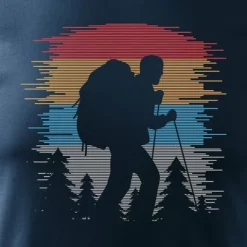 Koszulka outdoor w góry dla turysty namiot Tatry trekkingowa męska granatowa REGULAR M