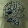 Koszulka rajdowa z jeepem jeep offroad off road off-road 4x4 męska khaki REGULAR S