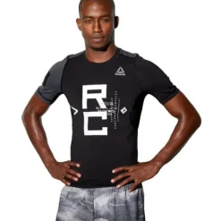 Koszulka Reebok Combat SS Rash Guard męska kompresyjna sportowa termoaktywna XS