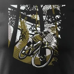 Koszulka rowerowa na rower z rowerem górskim MTB Góry Mountain Bike męska czarna REGULAR S