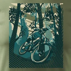 Koszulka rowerowa na rower z rowerem górskim MTB Góry Mountain Bike męska khaki REGULAR M