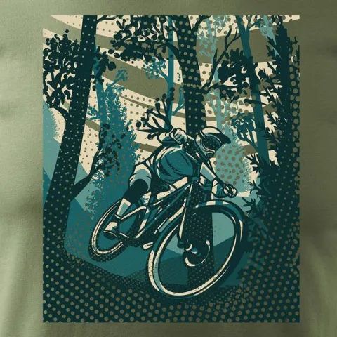 Koszulka rowerowa na rower z rowerem górskim MTB Góry Mountain Bike męska khaki REGULAR S
